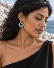Ocean State Earrings - female close-up