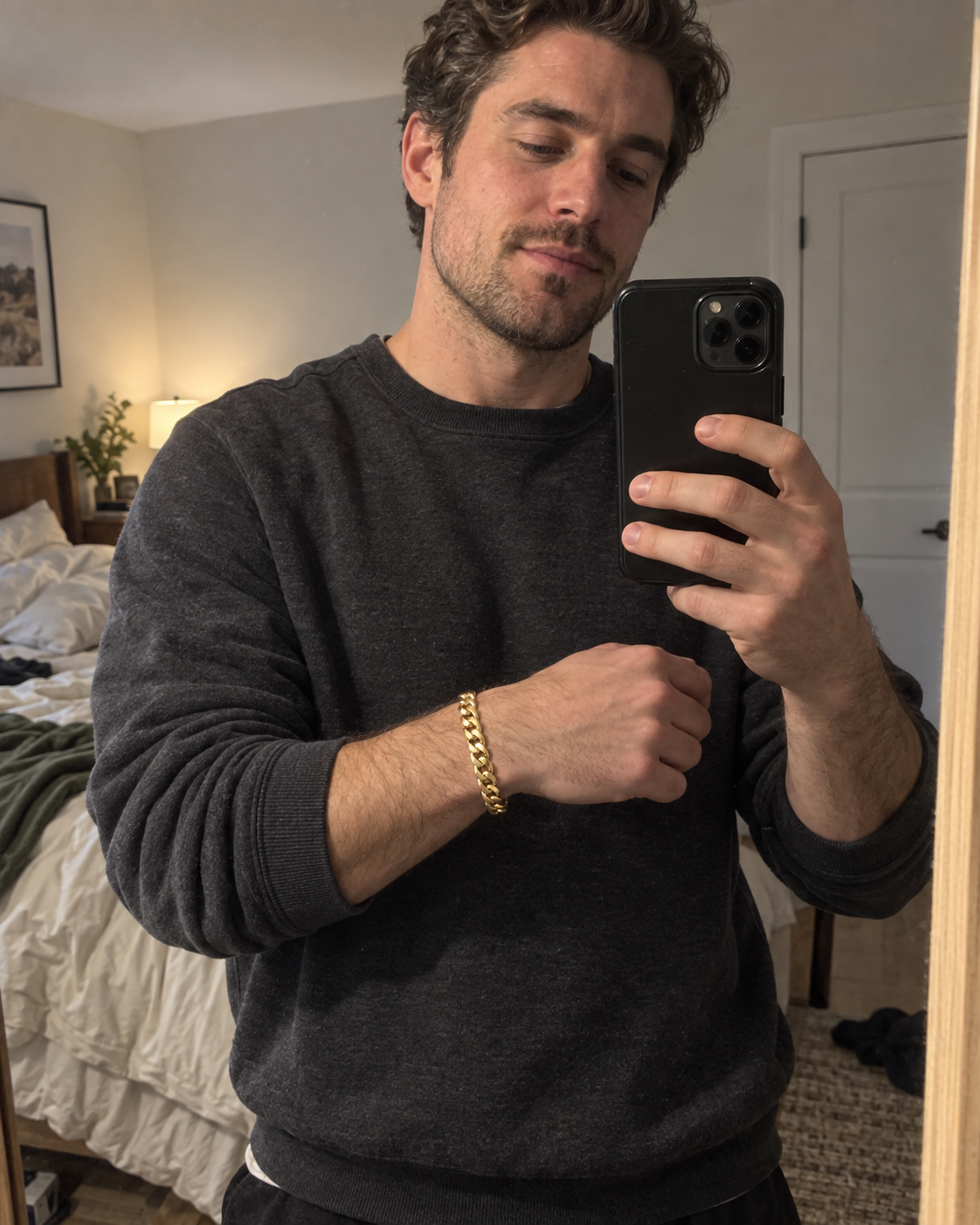 Customer-style photo wearing Icon Cuban Bracelet