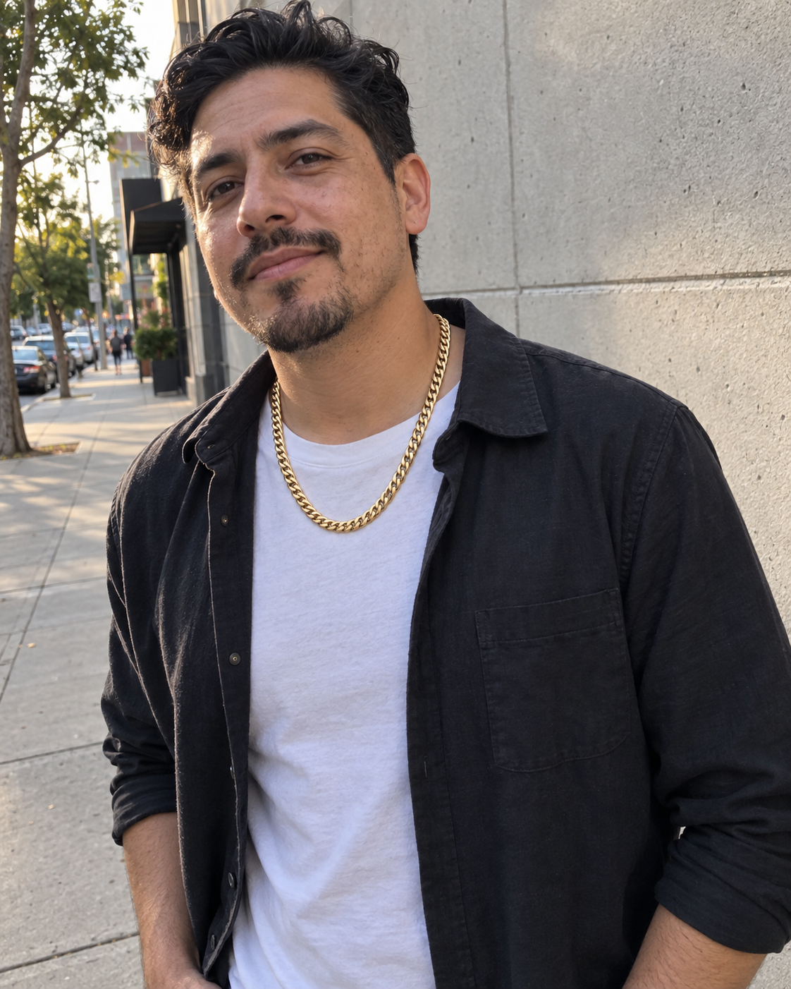 Customer-style photo wearing Icon Cuban Chain