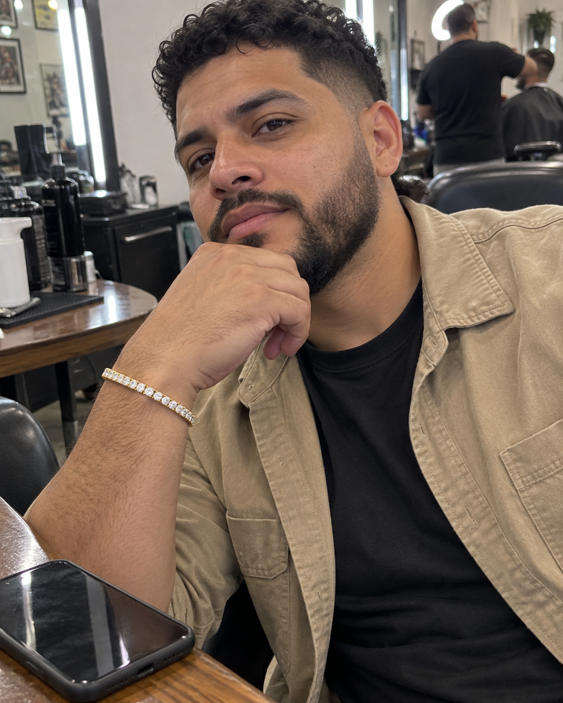 Customer-style photo wearing Icon Tennis Bracelet