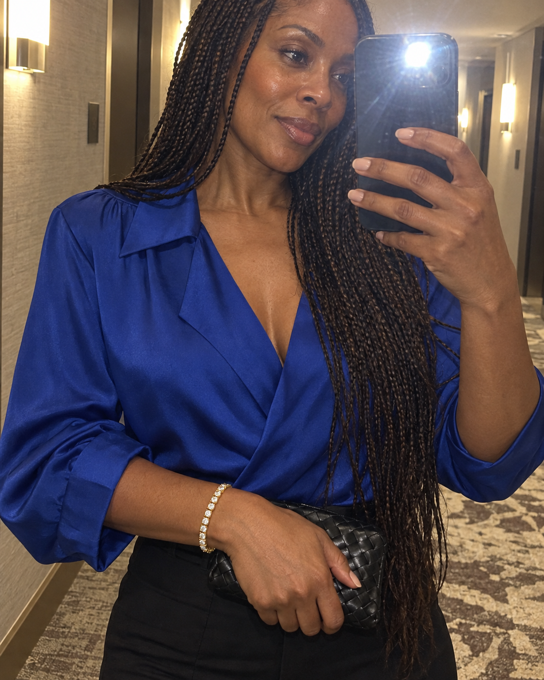 Customer-style photo wearing Icon Tennis Bracelet