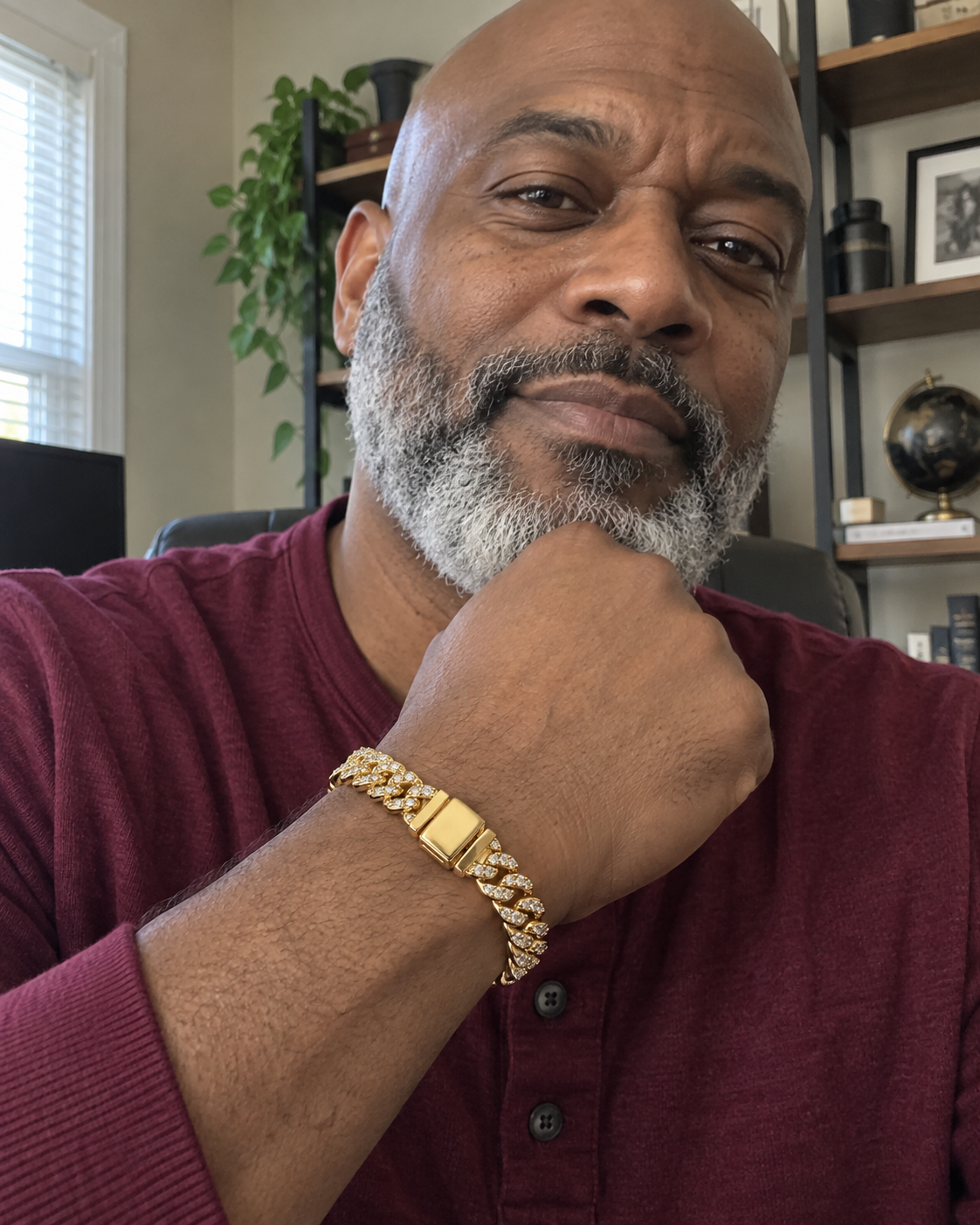 Customer-style photo wearing Pavé Cuban Bracelet